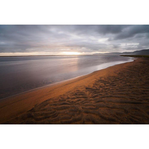 Silence-Sea And Sky Black Modern Wood Framed Art Print with Double Matting by Wrobel, Karsten