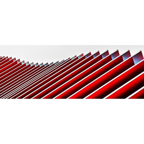 Concertina Wall Ii White Modern Wood Framed Art Print by Claes, Gilbert