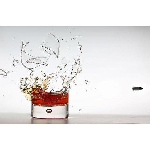 Shot Of Whisky White Modern Wood Framed Art Print by Augusteijn, Lex