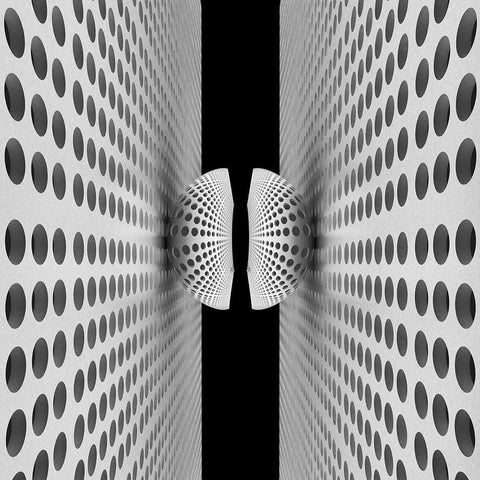 Corridor Of Ball White Modern Wood Framed Art Print with Double Matting by Bunjamin, Antonyus