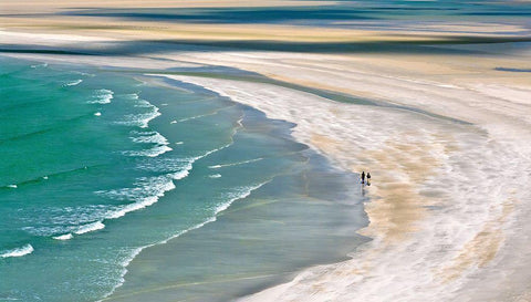 Sea Poetry White Modern Wood Framed Art Print with Double Matting by Voncina, Anuska