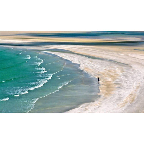 Sea Poetry White Modern Wood Framed Art Print by Voncina, Anuska