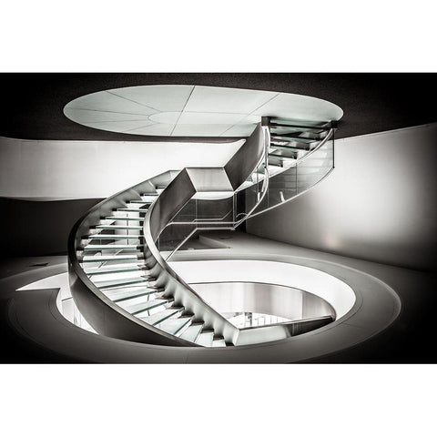 Stairway To Heaven Black Modern Wood Framed Art Print by Bernardino Coelho, Antonio