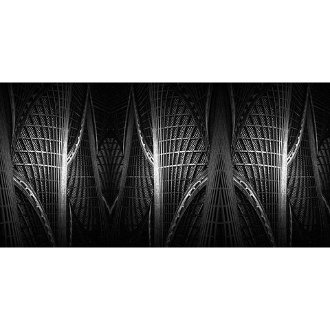 Wood Work. Black Modern Wood Framed Art Print with Double Matting by Londal, Leif