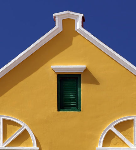 Colours Of Curacao White Modern Wood Framed Art Print with Double Matting by Hawerkamp, Hans-Wolfgang