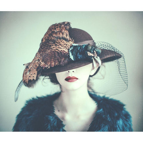 Pheasant Black Modern Wood Framed Art Print by Russocka, Magdalena