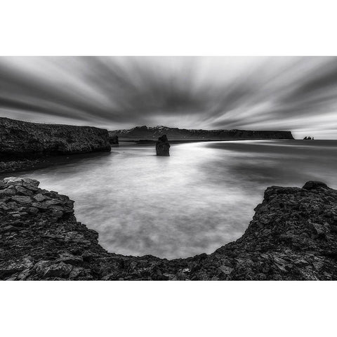 Hard Wind White Modern Wood Framed Art Print by Ruiz Dueso, Jorge