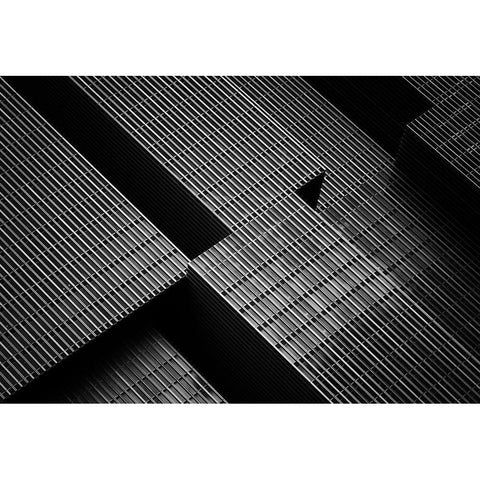 The Big Building White Modern Wood Framed Art Print by Van De, Jeroen