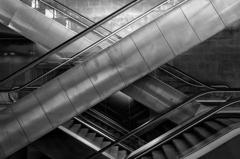 Starless Black Ornate Wood Framed Art Print with Double Matting by Leiro, Manolo