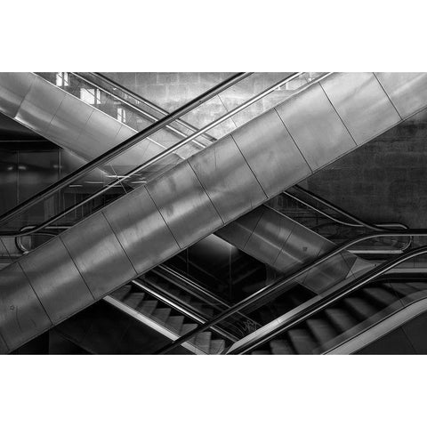 Starless Black Modern Wood Framed Art Print by Leiro, Manolo