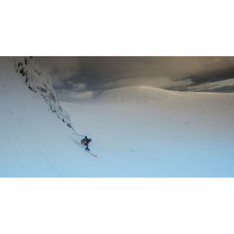 Moon Landscape White Modern Wood Framed Art Print by Verbiest, Eric