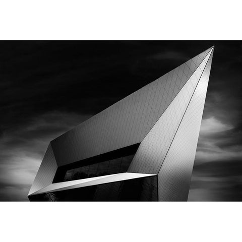 Porsche Museum Black Modern Wood Framed Art Print by Buchmann, Oliver