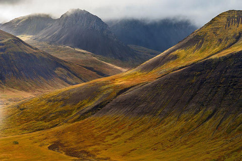 Land Before Time Black Ornate Wood Framed Art Print with Double Matting by Wrobel, Karsten