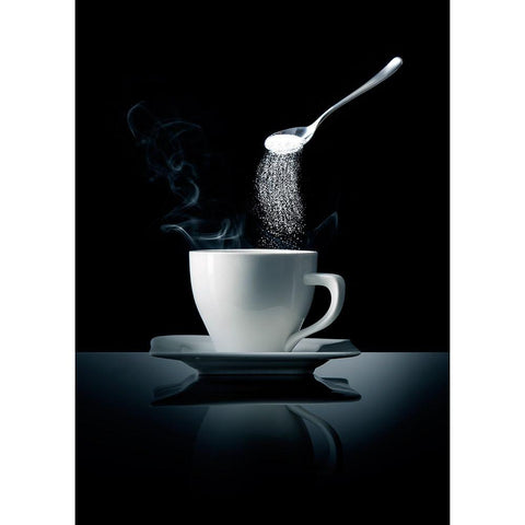 Coffee A Sugar White Modern Wood Framed Art Print by Reindl, Doris