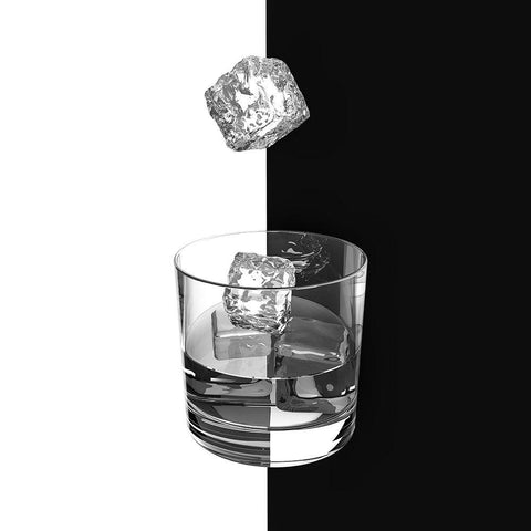 Ice And Wine White Modern Wood Framed Art Print by Bunjamin, Antonyus