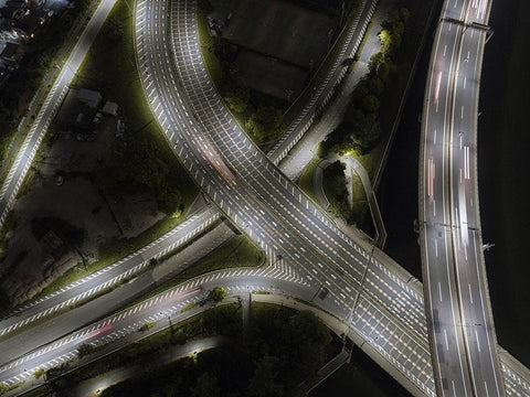 Untitled White Modern Wood Framed Art Print with Double Matting by Tetsurou, Kobayashi