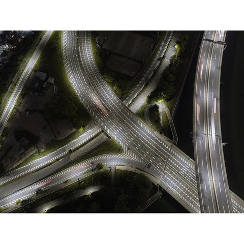 Untitled Black Modern Wood Framed Art Print with Double Matting by Tetsurou, Kobayashi