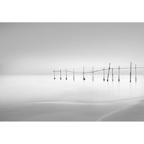 Smooth White Modern Wood Framed Art Print by Boroomand, Farshad