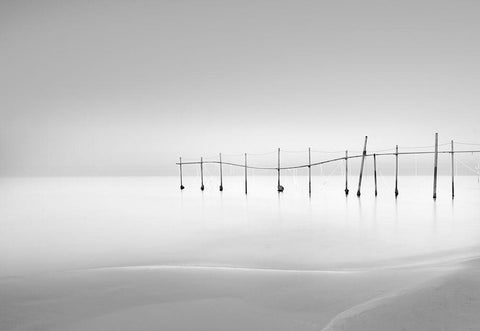 Smooth Black Ornate Wood Framed Art Print with Double Matting by Boroomand, Farshad