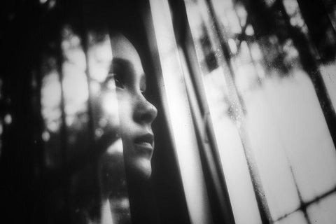 Untitled Black Ornate Wood Framed Art Print with Double Matting by Ayer, Ali