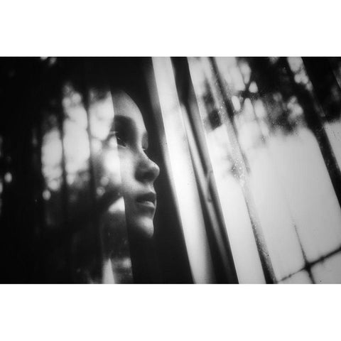 Untitled Gold Ornate Wood Framed Art Print with Double Matting by Ayer, Ali