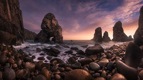 Louriasal Black Ornate Wood Framed Art Print with Double Matting by F. Turienzo, Carlos