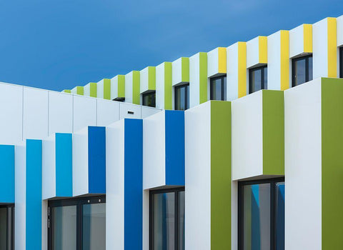 Triple Facades Black Ornate Wood Framed Art Print with Double Matting by Van Son, Greetje