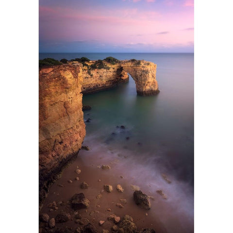 Praia Da Estaquinha Black Modern Wood Framed Art Print by Delgado Alados, Sara