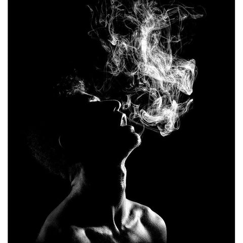 N/T Black Modern Wood Framed Art Print by Medeiros, Paulo