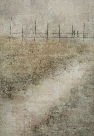 On The Way... White Modern Wood Framed Art Print with Double Matting by Talen, Nel