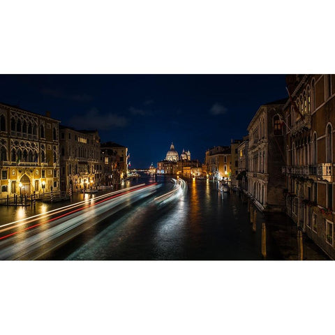 Venice White Modern Wood Framed Art Print by Chiriaco, Carmine