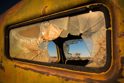 Deserted Black Ornate Wood Framed Art Print with Double Matting by Wride, Linda