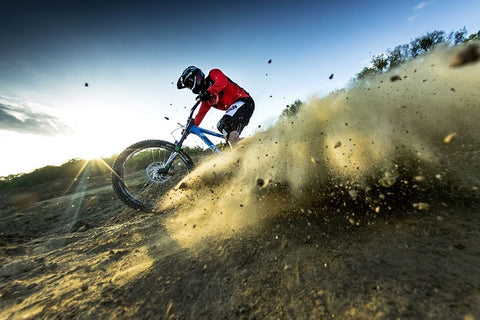 Downhill Black Ornate Wood Framed Art Print with Double Matting by SZABO, ATTILA