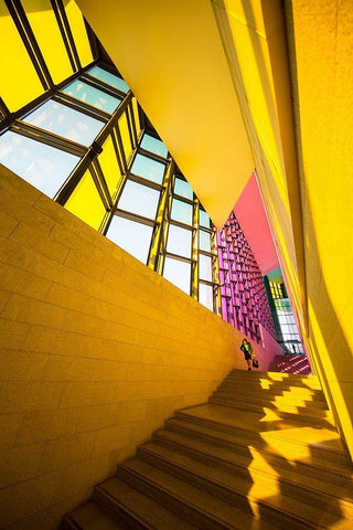 Light White Modern Wood Framed Art Print with Double Matting by P Neto, Filipe