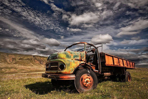 Z 466 Black Ornate Wood Framed Art Print with Double Matting by H. Ingibergsson, Torsteinn