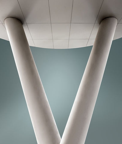 Summam White Modern Wood Framed Art Print with Double Matting by Claes, Gilbert