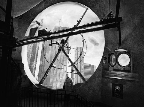 Steam World Black Ornate Wood Framed Art Print with Double Matting by Maria Perez, Jose