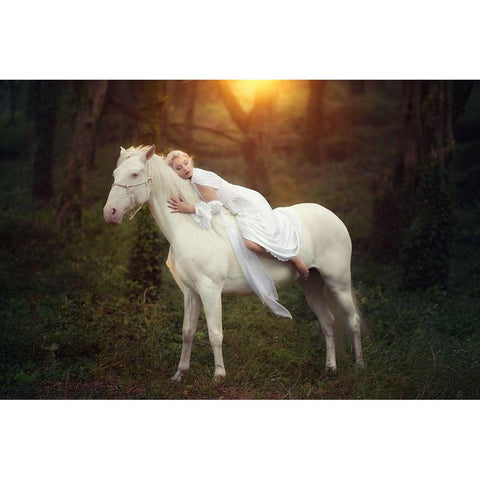 Emotional White Modern Wood Framed Art Print by Dias, Paulo