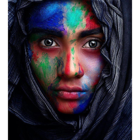 Innocence Black Modern Wood Framed Art Print with Double Matting by Mahfuz, James