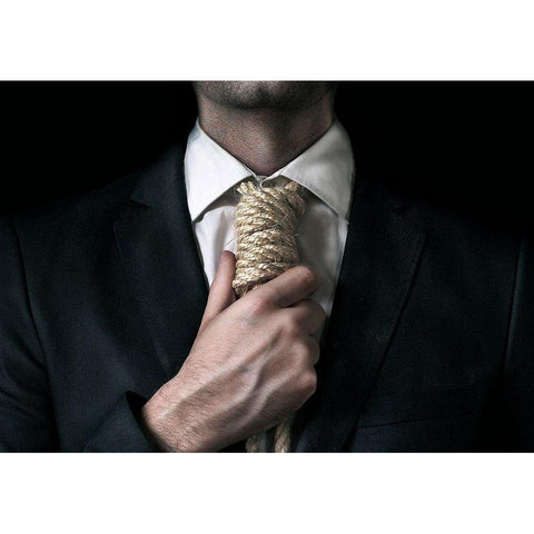 Crisis White Modern Wood Framed Art Print by Del Grosso, Sebastien