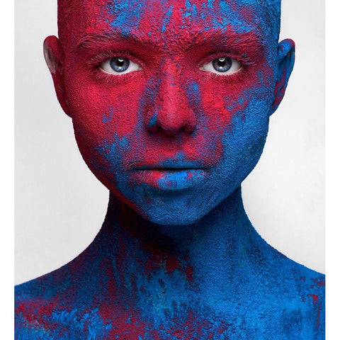 Colored Ecstasy Gold Ornate Wood Framed Art Print with Double Matting by Malikov, Alex