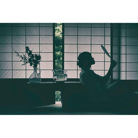 Fish Bowl Black Modern Wood Framed Art Print by Flavor, 7