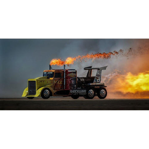 Fire A Speed - Mcas Miramar Air Show Black Modern Wood Framed Art Print by H Yang, David