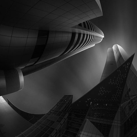 Clash Of The Titans Gold Ornate Wood Framed Art Print with Double Matting by Thabet, Ahmed