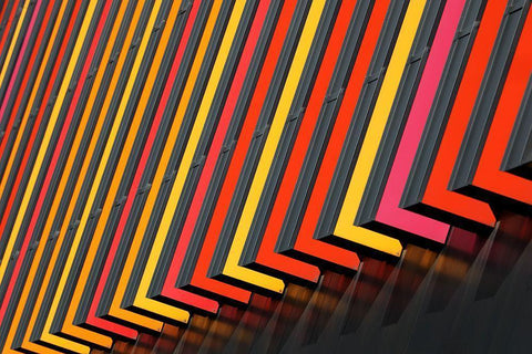 Coloured Imagination White Modern Wood Framed Art Print with Double Matting by Hawerkamp, Hans-Wolfgang