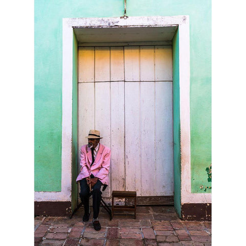 A Cuban White Modern Wood Framed Art Print by Kim, Eunice