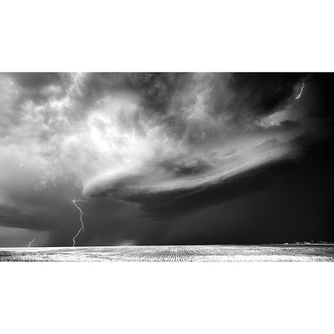 Storm Chasing Black Modern Wood Framed Art Print with Double Matting by Darby, Rob