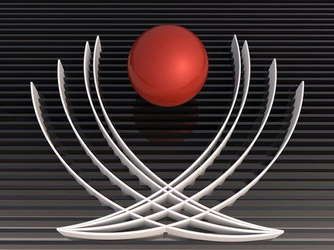 Lotus White Modern Wood Framed Art Print with Double Matting by Bunjamin, Antonyus