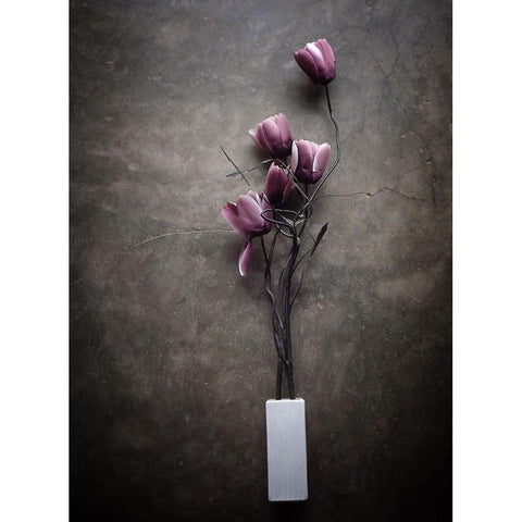 The Purple Tulip Gold Ornate Wood Framed Art Print with Double Matting by Lagaa, Kahar