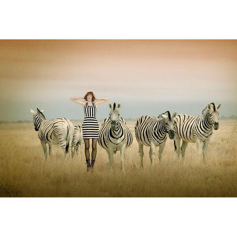 Africa I Black Modern Wood Framed Art Print with Double Matting by Von Diepenbroek, Christine